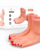 INTENSE Masturbator manual Gabbie Two Piece Foot cu design anatomic al picioarelor interior texturat culoarea pielii din TPE