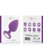 INTENSE Plug anal - Shelki textura matasoasa din silicon mov marime L