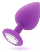 INTENSE Plug anal - Shelki textura matasoasa din silicon mov marime L