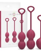 INTENSE Set 3 bile kegel Charli pentru tonifierea mușchilor pelvieni 3 dimensiuni rezistente la apă mov