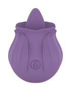 INTENSE Stimulator clitoris VIOLET cu 10 funcții de vibrație în formă de trandafir rezistent de apă IPX7 culoarea mov