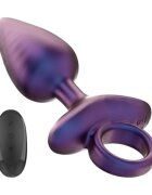 INTENSE Vibrator anal MICHAEL control prin telecomanda 10 functii de vibratie rezistent la apa din silicon mov 13 cm