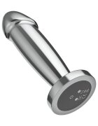 INTENSE Vibrator anal Vibrating Anal Plug S control prin telecomandă 10 funcții de vibrație lungime 10 cm argintiu