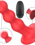INTENSE Vibrator CODY cu bază de fixare în formă de inimă control prin telecomandă 10 funcții de vibrație roșu