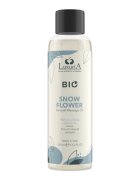 IntimateLine Ulei de masaj LUXURIA Bio Snow Flower cu uleiuri naturale fără parabeni aromă fructată și florală 100 ml (albastru)
