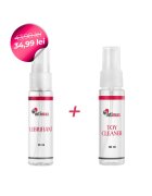 INTIMAX Pachet Lubrifiant și Toy Cleaner pentru alunecare ușoară și igienizare jucării 2 x 30 ml