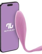INTOYOU Ou vibrator APP - Rotating pentru stimularea sexuala feminina control prin aplicatie 8 functii de vibratie si rotatie a varfului 20 cm x 3.4 cm roz