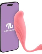 INTOYOU Ou vibrator APP - Waving pentru stimularea sexuala feminina control prin aplicatie 8 functii de vibratie 20.5 cm x 3.5 cm roz
