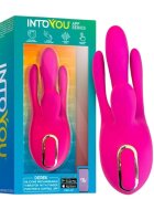 INTOYOU Vibrator APP - Derek control prin aplicatie pentru stimulare interna si clitoridiana 10 fuctii de vibratie 16 cm x 2.6 cm roz