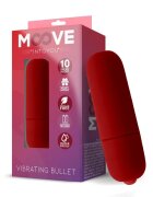 INTOYOU Vibrator bullet MOOVE pentru stimularea clitorisului 10 funcții de vibrație rezistent la apă culoarea roșu