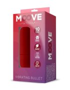 INTOYOU Vibrator bullet MOOVE pentru stimularea clitorisului 10 funcții de vibrație rezistent la apă culoarea roșu