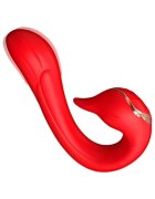 INTOYOU Vibrator dublu Swana pentru clitoris și punctul G 10 funcții de simulare sex oral 10 funcții de vibrație roșu