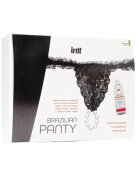 INTT Brazilian Panty Black cu inel de Perle stimulatoare și Lubrifiant cu aromă de căpșuni 50ml