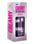 INTT Cremă și gel 2 în 1 Creamy Attraction Blackberry formulă hibridă potrivită pentru masaj erotic aromă de mure 100 ml