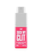 INTT Gel intim Suck my Clit acțiune triplă de vibrație pulsație și efect de încălzire progresivă aromă de căpșuni 15 ml