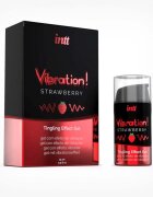 INTT Gel Vibration! Strawberry pentru stimulare si excitare senzatie vibranta Unisex 15 ml