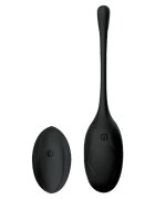 INTY TOYS Ou vibrator NEO cu control prin telecomandă 10 funcții de vibrații ultra-puternice silențios rezistent la apă negru