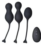 INTY TOYS Set bile kegel vibratoare BLAZE control prin telecomandă 10 funcții de vibrații ultra-puternice silențios negru
