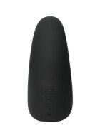 INTY TOYS Stimulator clitoris TICKLE din silicon lichid cu 10 funcții de vibrații ultra-puternice rezistent la apă IPX6 negru