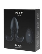 INTY TOYS Vibrator anal – Blade silicon 7 functii vibratie cu telecomanda wireless negru