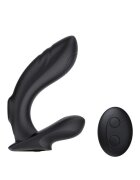 INTY TOYS Vibrator anal REBEL pentru stimularea prostatei cu telecomandă 10 funcții de vibrații ultra-puternice silențios negru