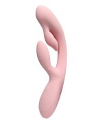 INTY TOYS Vibrator cu stimulator TWIRL pentru stimularea clitorisului și punctului G 10 funcții de vibrație roz