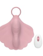 INTY TOYS Vibrator cupluri CORAL stimulator clitoris și masturbator control prin telecomandă 10 funcții de vibrații ultra-puternice roz