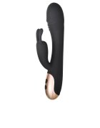 INTY TOYS Vibrator rabbit PEAK pentru clitoris și punctul G 7 funcții de vibrații ultra-puternice silențios rezistent la apă 20.2 cm negru