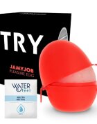 JAMYJOB Masturbator manual Egg Masturbator Black Version din TPE transparent texturizat în formă de ou