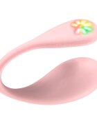 KIIROO Vibrator interactiv SPOT cu lumini LED curcubeu control prin aplicație 6 funcții de vibrație rezistent la apă roz