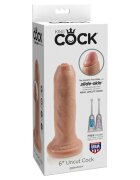 KING COCK Dildo realistic cu preput retractabil - REALISTIC DILDO UNCUT FLESH 15 cm