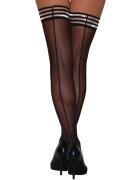 KIX'IES Dresuri sexy KIX’IES LOIS cu cusătură pe spate și benzi anti-alunecare negru mărime A (XS-S) (model 1307A)