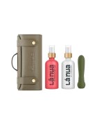 LANUA Set cadou LáNua Vibrator bullet Ultra + Lubrifiant cu aromă de PEPENE ROȘU ȘI MENTĂ + Spray curățare jucării sexuale + Geantă de călătorie