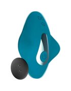 LATE TO BED Vibrator pentru chilot Ferty Panty Stimulator pentru stimularea clitorisului control prin telecomandă cu 10 funcții de vibrație albastru