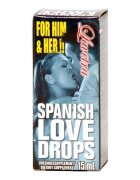 LAVETRA Picături afrodisiace Spanish Love Drops unisex pentru libido și performanțe sexuale îmbunătățite 15 ml