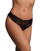 LE DESIR BY SHOTS Chilot tanga LE DÉSIR BY SHOTS Claire Elastic Lace Brief design din dantelă cu decupaj în spate culoare negru mărime universală