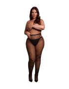 LE DESIR BY SHOTS Dresuri tip plasă LE DÉSIR BY SHOTS Shimmering Cut-Out Thights design cu decupaje pe șolduri și sclipi auriu culoarea negru mărime plus-size model C0820