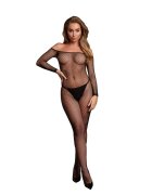 LE DESIR BY SHOTS Lenjerie bodystocking LE DESIR - DES064BLKOS tip plasa neagra marime XS - XL