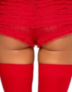 Leg Avenue Dresuri sexy cu fundiță din satin mărime universală culoare roșu model 6255