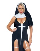 Leg Avenue Lenjerie erotică Sultry Sinner Dress rochie roleplay călugăriță culoare negru mărimea S