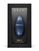 LELO Aparat de masaj NEA 3 Blue pentru corp și zone intime cu 10 funcții de vibrație design cu fluturi și flori albastru