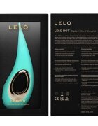 LELO Stimulator clitoris DOT AQUA din silicon moale cu mișcări inovatoare în formă de 8 8 funcții de vibrație albastru
