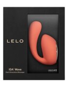 LELO Vibrator dublu IDA WAVE pentru clitoris și punctul G control prin aplicație funcție de rotație 10 funcții de vibrație portocaliu