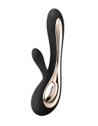 LELO Vibrator rabbit SORAYA 2 pentru stimularea clitorisului și punctului G 12 funcții de vibrație negru cu auriu