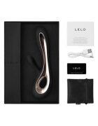 LELO Vibrator rabbit SORAYA 2 pentru stimularea clitorisului și punctului G 12 funcții de vibrație negru cu auriu