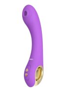Leten Vibrator G-Spot Sucking Vibrator pentru stimularea punctului G cu funcții multiple de aspirare și vibrație mov cu auriu