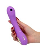 Leten Vibrator G-Spot Sucking Vibrator pentru stimularea punctului G cu funcții multiple de aspirare și vibrație mov cu auriu