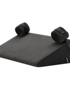 LIBERATOR Pernă de sex Bondage Wedge mobilier pentru jocuri erotice BDSM design ergonomic cu cătușe detașabile culoare negru