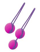 LIEBE Bile kegel Love Balls Set din silicon premium pentru tonifierea mușchilor pelvieni cu greutăți progresive roz cu mov