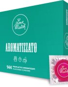 Love Match Prezervative Aromatizzato din latex cu arome de ciocolată căpșuni și banane diametru 53 mm 144 buc